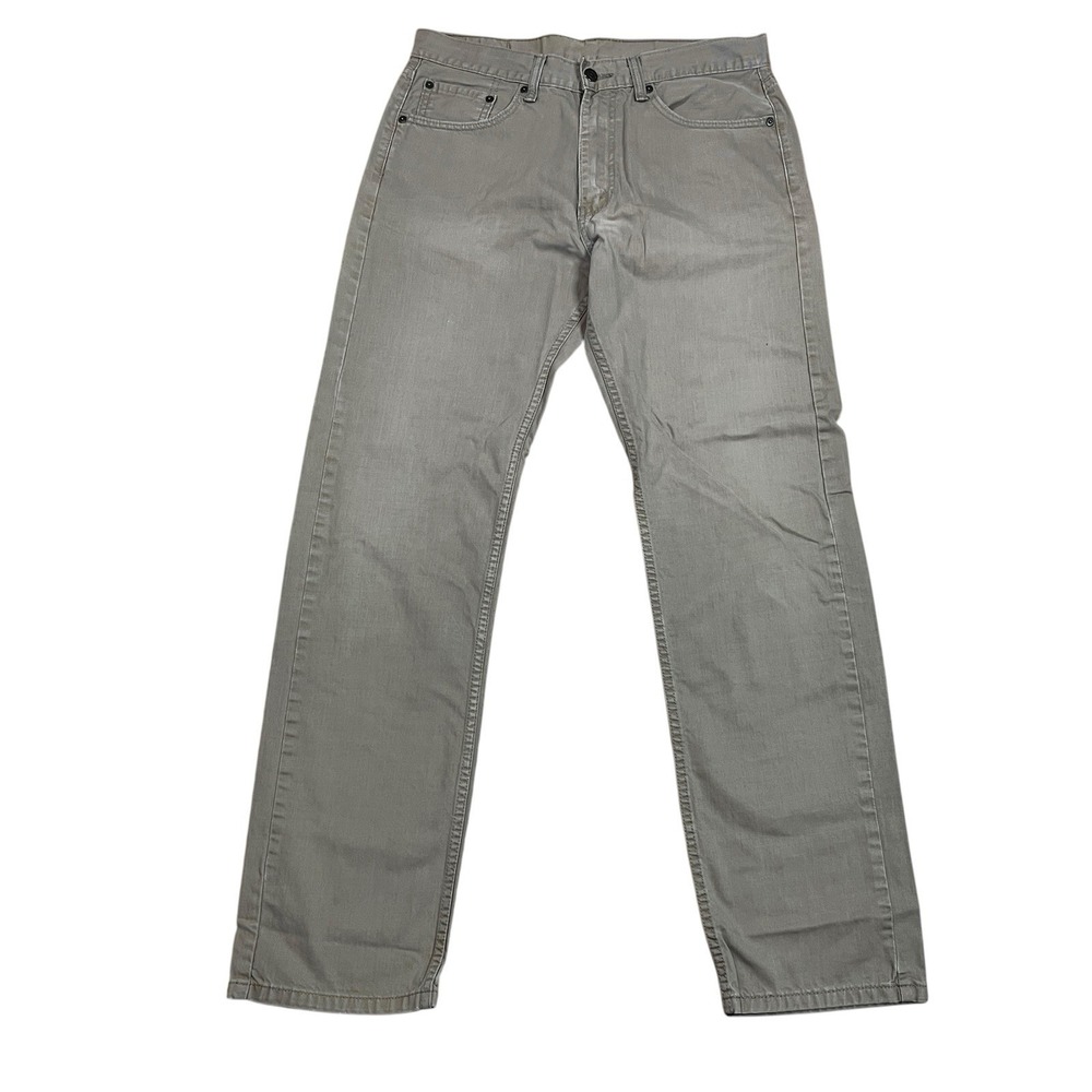 Levis 505 Regular Straight Fit Jeans Mens 33x34 (Fits 32x32) Tan‎ Denim Classic